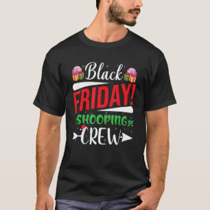 Camiseta Sexta-Feira Comprando a Tripulação Natal Negro Com