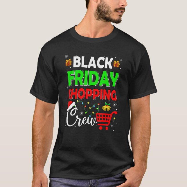 Camiseta Sexta-Feira Comprando Tripulantes À Noite Negra Sh (Frente)