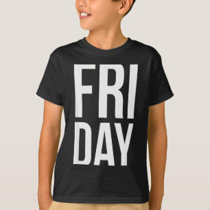 Camiseta Sexta-feira Dia Da Semana Tipografia Engraçada Neg