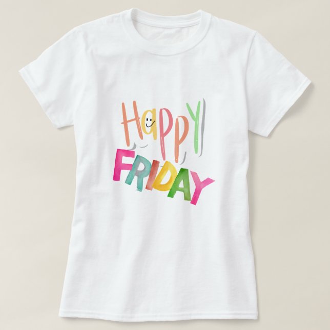 Camiseta Sexta-feira feliz (Frente do Design)