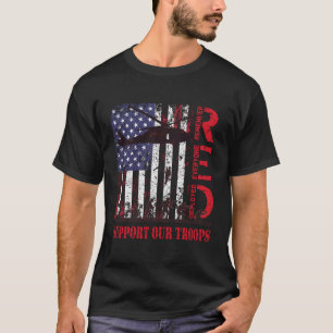 Camiseta Sexta-Feira Vermelha Apoia Nosso Exército Militar