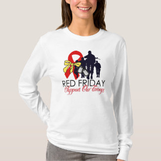 Camiseta Sexta-feira vermelha - apoie nossas tropas