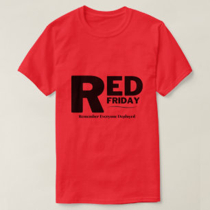 Camiseta Sexta-feira Vermelha, lembrando de todos que estão