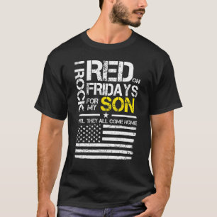 Camiseta Sexta-Feira Vermelha Pai Militar Veste Vermelho Pa