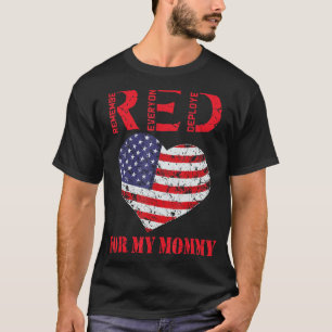 Camiseta Sexta-Feira Vermelha Para A Minha Mãe Implantada..