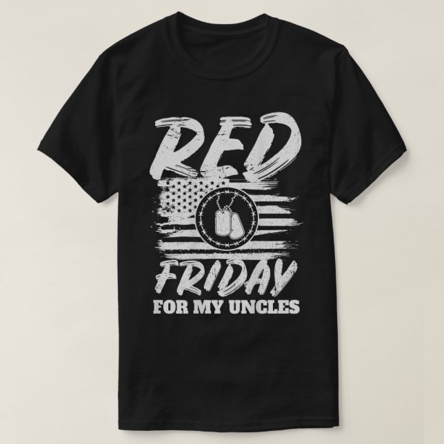 Camiseta Sexta-Feira Vermelha Para Meus Tios American Flag  (Frente do Design)