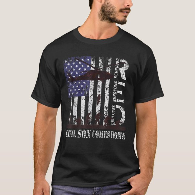 Camiseta Sexta-Feira VERMELHA Para O Meu Filho Militar Do E (Frente)