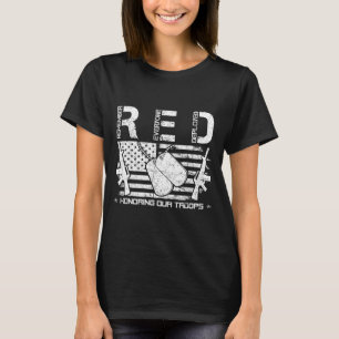 Camiseta Sextas-feiras vermelhas lembram todos os implantad