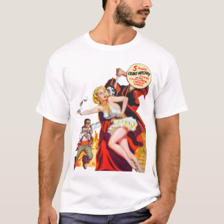 Camiseta Sexy Girl Red Skull Slayer Horror Pin Up Blonde