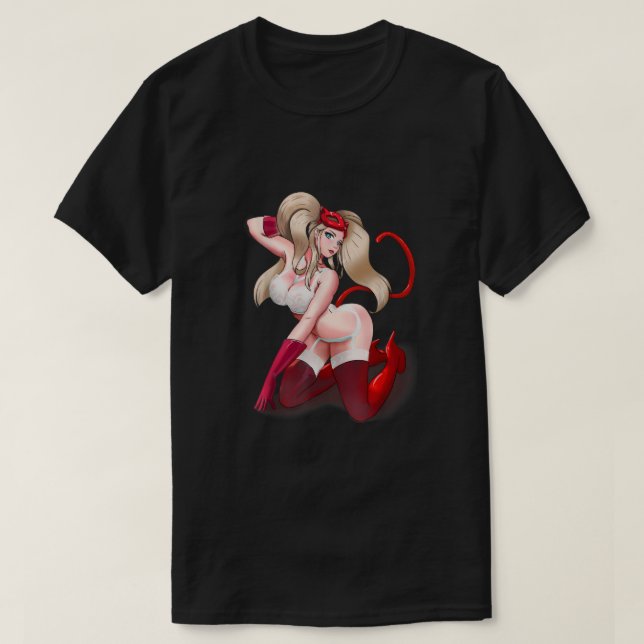 Camiseta Sexy kawaii Menina Gato Anime Hentai Manga Sexy (Frente do Design)