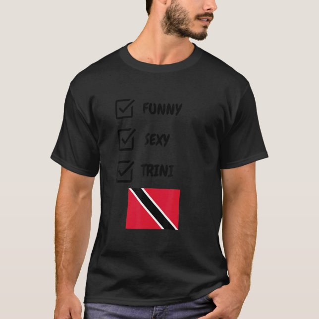 Camiseta Sexy  Trini  Trinidad Trinidadian Flag Pride (Frente)