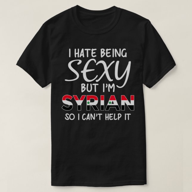 Camiseta Sey Syrian Funny Syria (Frente do Design)