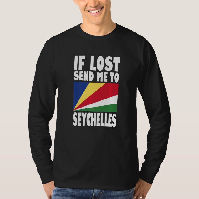 Camiseta Seychelles Flag Design  If lost send me to Seychel (Frente)
