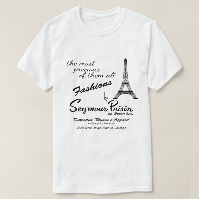 Camiseta Seymour Paisin on Devon, Inc., Chicago, IL (Frente do Design)