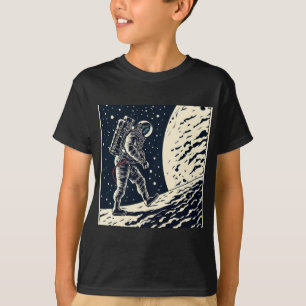 Camiseta SF - Astronauta no Spacewalk Woodcut 1