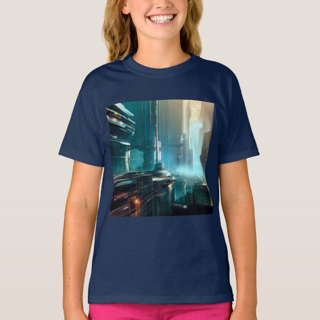 Camiseta SF Cidade Futurística 3 (Frente)