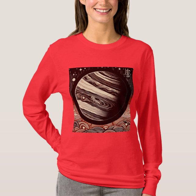 Camiseta SF Júpiter Woodcut 2 (Frente)