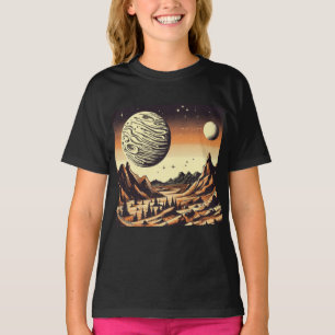 Camiseta SF Mars Landscape Woodcut 1