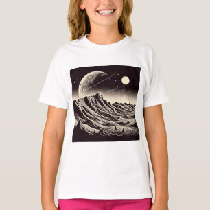 Camiseta SF Mars Landscape Woodcut 3