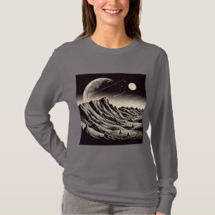 Camiseta SF Mars Landscape Woodcut 3