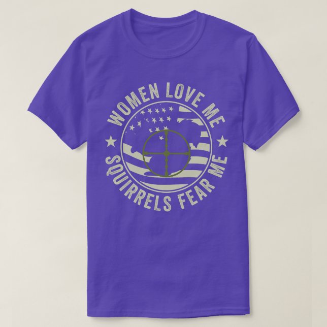 Camiseta SFunny Squirrel Hunter Squirrels me teme (Frente do Design)
