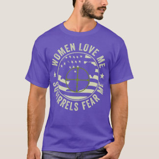 Camiseta SFunny Squirrel Hunter Squirrels me teme