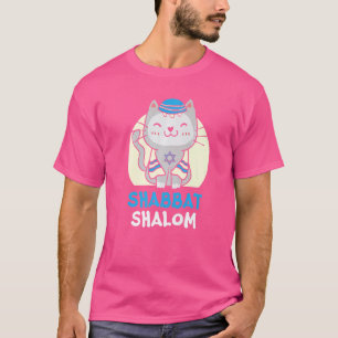 Camiseta Shabbat Shalom Cat Judaísmo Yom Kippur