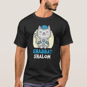 Camiseta Shabbat Shalom Cat Judaísmo Yom Kippur