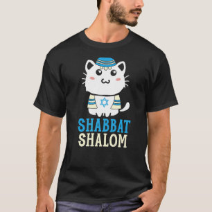 Camiseta Shabbat Shalom Cat Judaísmo Yom Kippur