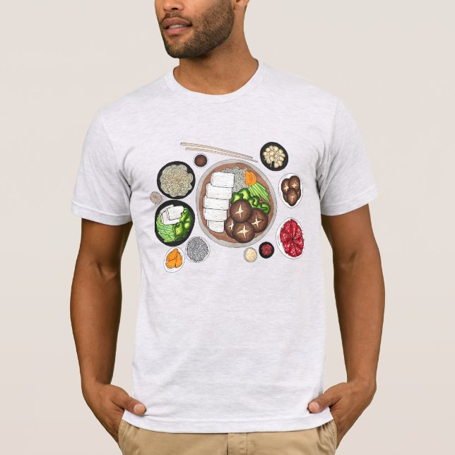 Camiseta Shabu-Shabu Japão - Comida japonesa Hotpot (Frente)