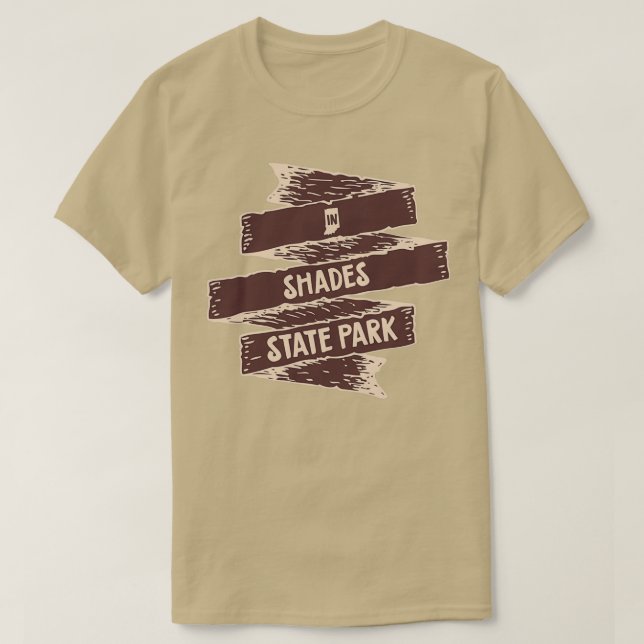 Camiseta Shades State Park Indiana IN Flag (Frente do Design)