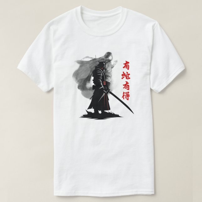 Camiseta Shadow Samurai Warrior | R Japonês (Frente do Design)