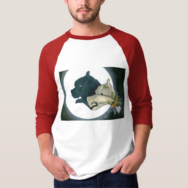 Camiseta shadowpuppets 1 da mão do zombi (Frente)