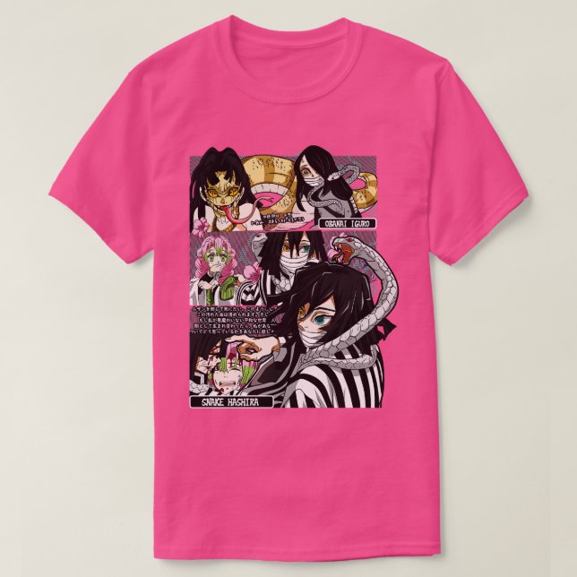 Camiseta Shadows Demon Slayer Obanai Iguro Desig (Frente do Design)