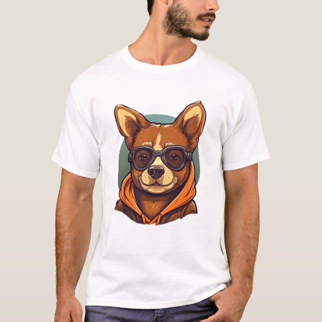 Camiseta Shady Pup, Cabeça Para Baixo! (Frente)