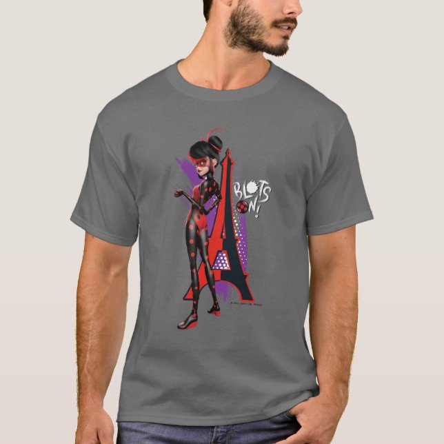 Camiseta Shadybug Reverso Miraculoso Está Acionado! (Frente)