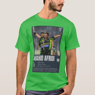 Camiseta Shahid Afridi Pakistani Cricketer Pakistan Cricket