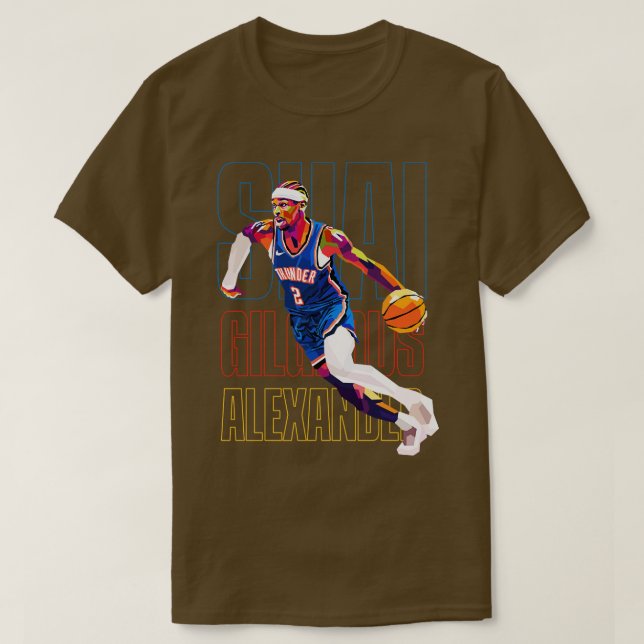 Camiseta Shai Gilgeous Alexander WPAP (Frente do Design)