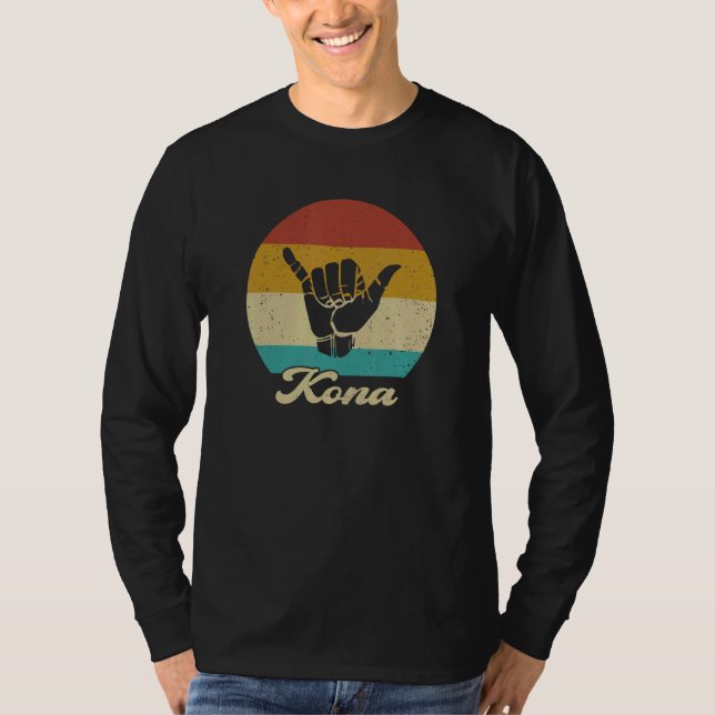 Camiseta Shaka Kona Hawaii Hang Loose Aloha Retro Havaiano (Frente)