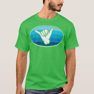 Camiseta Shaka Shaka Sinal Surf Sinal Hang Loose Havaiano