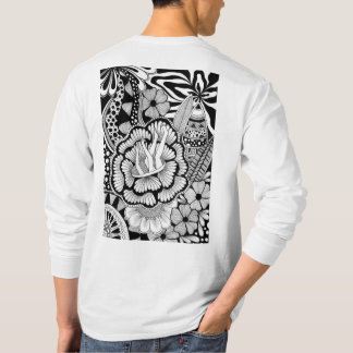 Camiseta Shake It Out – Black and White Hand-Drawn Art