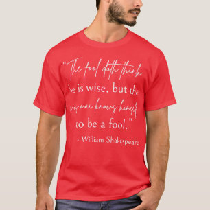 Camiseta Shakespeare Cote Wise E Fool II