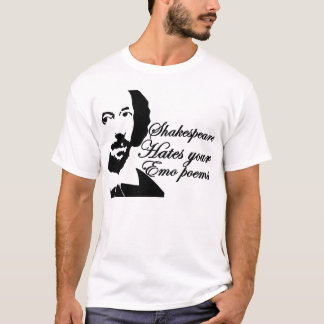 Camiseta Shakespeare deia poemas do emo