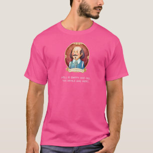 Camiseta Shakespeare disse que o inferno está vazio os diab