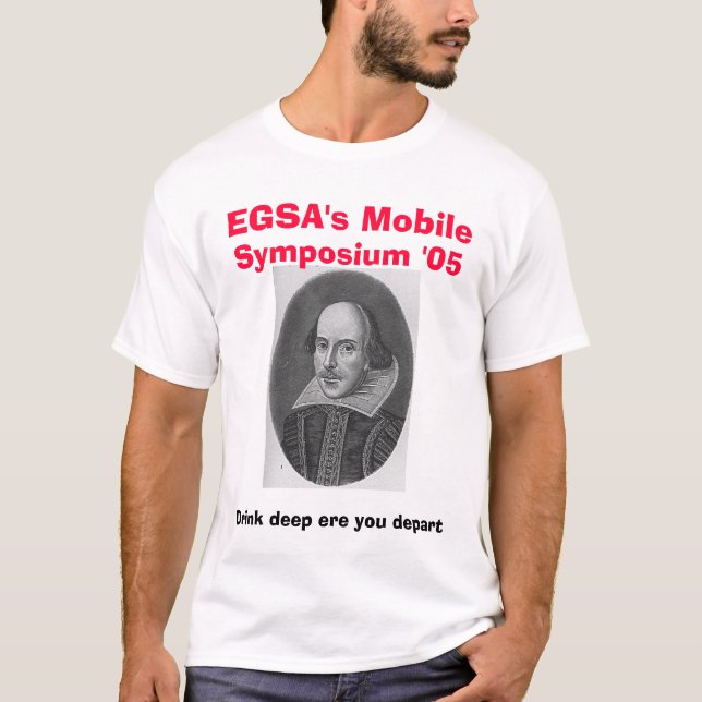 Camiseta shakespeare, o móbil de EGSA, simpósio '05, Drin… (Frente)