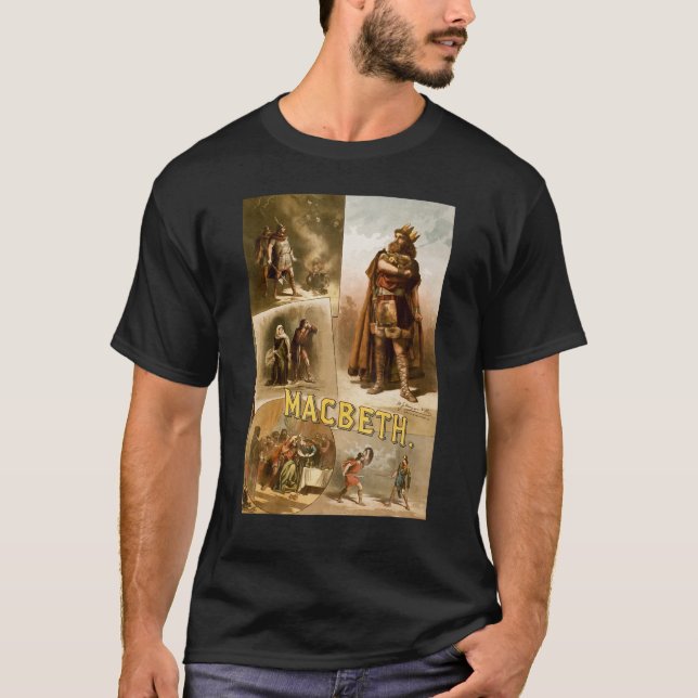 Camiseta Shakespeare Play Macbeth Shakespeare Inglês (Frente)