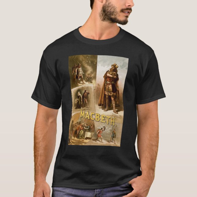 Camiseta Shakespeare Play Macbeth Shakespeare Inglês (Frente)