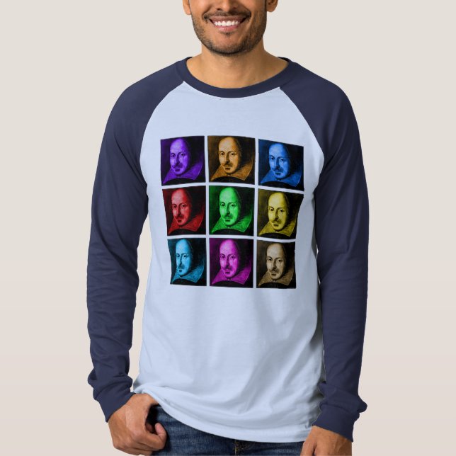 Camiseta Shakespeare Pop Art (Frente)