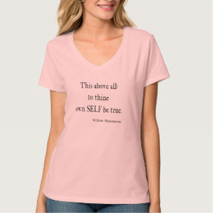 Camiseta Shakespeare que as citações a Thine possuem o au