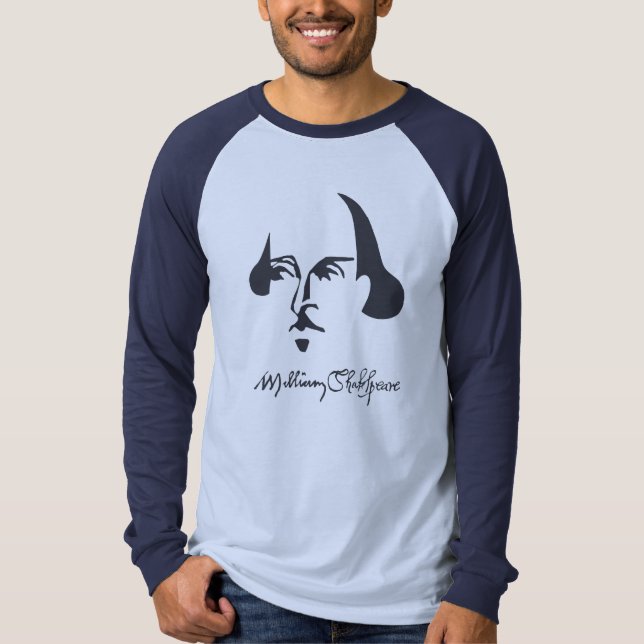 Camiseta Shakespeare simples com assinatura (Frente)